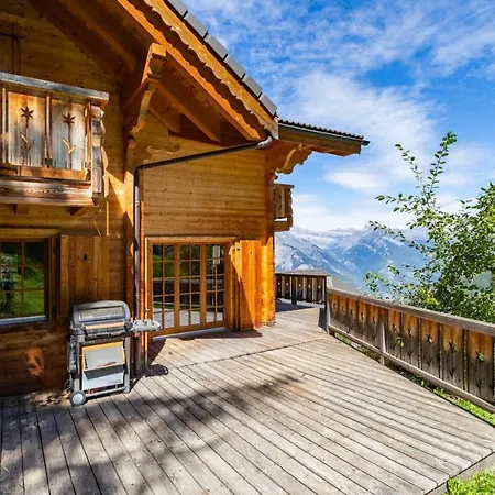 Grand Swiss Chalet Cou Cou For 10 Next To Skilift! La Tzoumaz